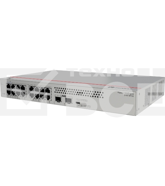 Коммутатор Huawei S110-16T2S (16*10/100/1000BASE-T ports, 2*GE SFP ports, built-in AC power, fanless)