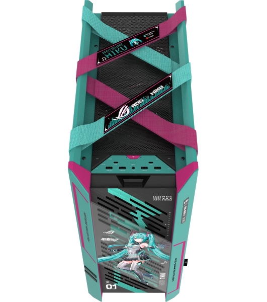 Корпус ASUS ROG Strix Helios II GX601S Hatsune Miku Edition Black, Full-Tower, чёрный, 4 x 140 мм