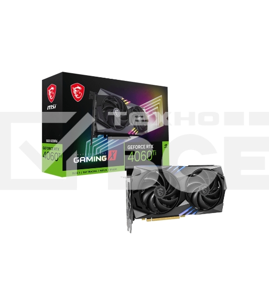 Видеокарта MSI RTX4060TI GAMING X 8G RTX 4060TI 8Gb 128bit GDDR6 2640/18000 HDMIx1 DPx3 HDCP Ret (602-V515-16S)