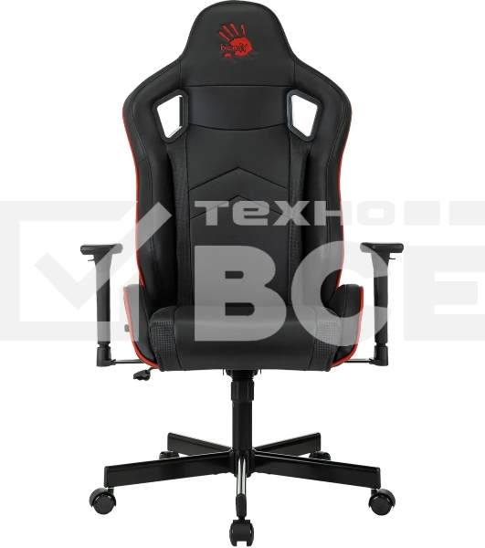 Кресло игровое A4Tech Bloody GC-840 черный, сиденье черный, эко.кожа, с подголов. крестов. металл черный, пластик черный