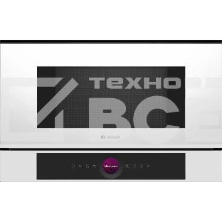 Микроволновая печь встраиваемая Bosch BFL7221W1 белый, 21 л, 900 Вт, переключатели - поворотный механизм/сенсор