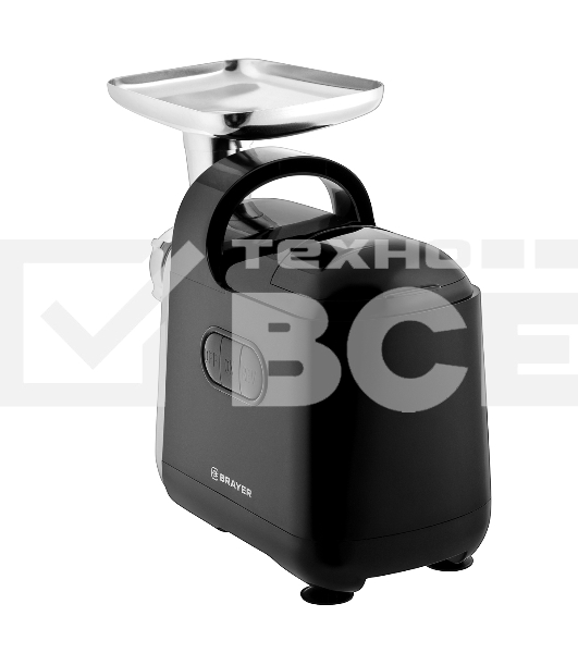 Мясорубка BRAYER BR1602, 1800 Вт, реверс, насадки кеббе, колбасы, овощей, отсек для хранен, 2 диска