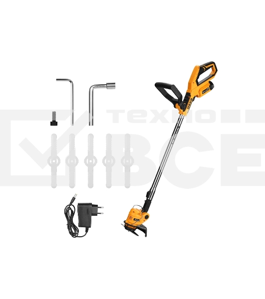 Триммер электрический Deko DKTR12 аккум. 300Вт неразбор.штан. реж.эл.:нож