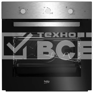 Газовый духовой шкаф Beko BBIGT21100X с откидным электрическим грилем; автоматический электроподжиг; поворотные переключатели; металлические направляющие; объем - 72л; 3 стекла дверцы; 1 решетка; 1 противень; вертел. Цвет: Нержавеющая сталь; Материал пане