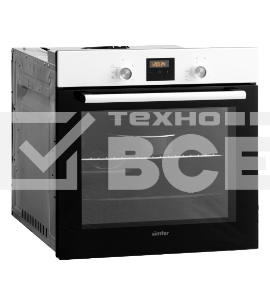 Электрический духовой шкаф Simfer B6EW56024, встраиваемый, белый