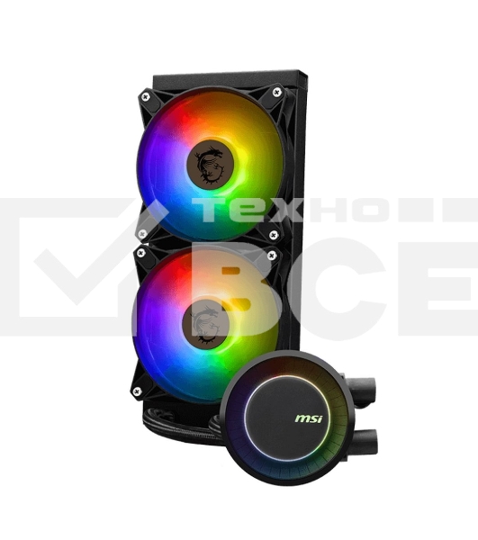 Жидкостная система охлаждения MSI MAG CORELIQUID E240 2x ARGb Fan, Color Box, LGA1700