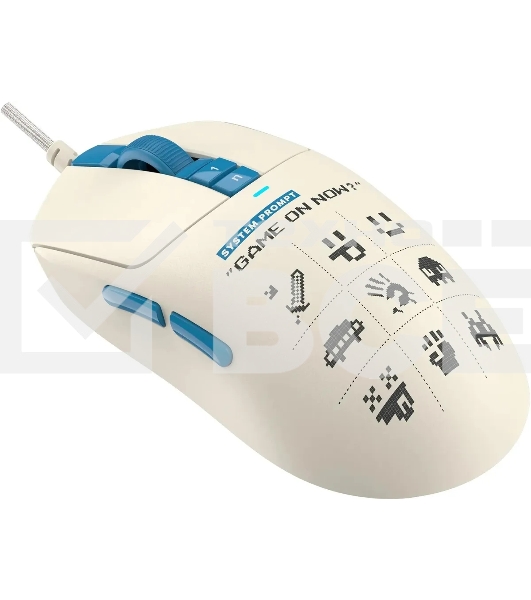 Мышь проводная A4Tech Bloody W72 Ultra Pixels Blue рисунок/бежевый/голубой, 20000 dpi, USB, кнопки - 7