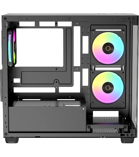 Компьютерный корпус Ocypus Gaммa C52 BK ARGB mATX/win/black/3 ARGB fans/no PSU/Tempered Glass