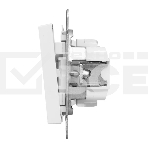 Механизм выключателя EKF UP1-SWW-20 двухклавишный, белый Эпика, фото3