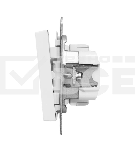 Механизм выключателя EKF UP1-SWW-20 двухклавишный, белый Эпика