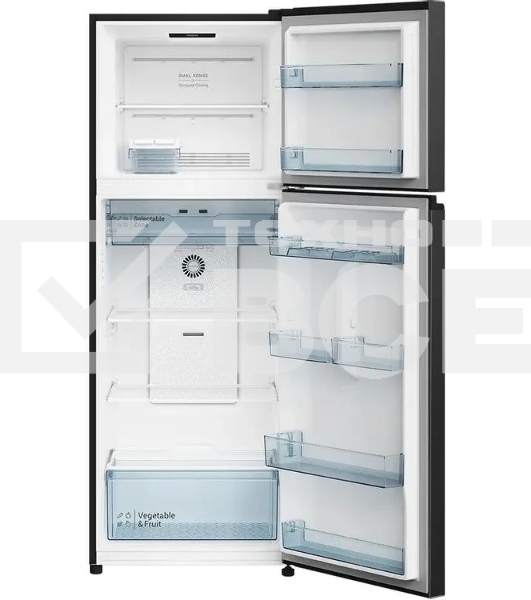 Холодильник Hitachi HRTN6443SBBKCS черный двухкамерный 315/94л морозилка сверху