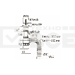 Сифон ЭЛИТ для моек и раковин 1'1/2 x 40/50 мм с нержавеющей чашкой 70 мм, гофротрубой L800 мм и с отводом для стиральной или посудомоечной машины, фото2
