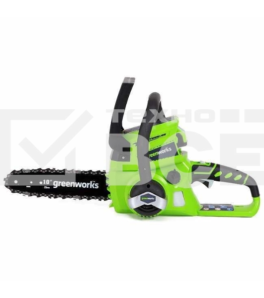 Цепная пила аккумуляторная GreenWorks G-24 G24CS25, 24V, 25см, без АКБ и ЗУ 24 вольт (модель G24CS25) - (всего 2,7 кг.)