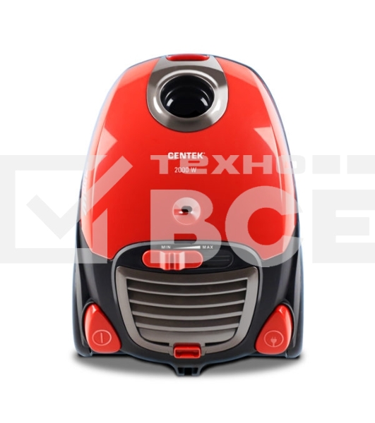 Пылесос Centek CT-2511 красный, 400/2000 Вт, уборка сухая, пылесборник мешок, 2 л