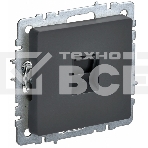 Розетка компьютерная IEK BRITE РК10-БрГ RJ45 кат.5E графит, фото 1