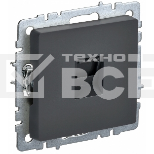 Розетка компьютерная IEK BRITE РК10-БрГ RJ45 кат.5E графит