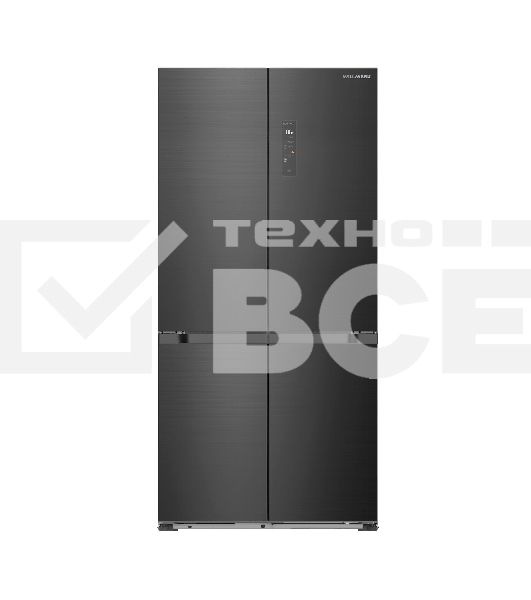 Холодильник WILLMARK BIC-785IX нержавеющая сталь трехкамерный 331/151л морозилка снизу NoFrost