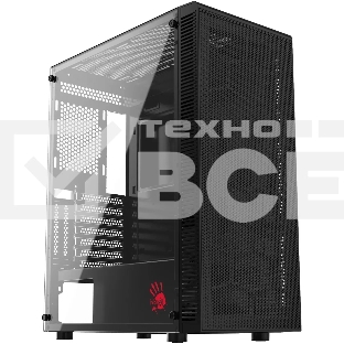 Компьютерный корпус Bloody BD-CC115 черный без БП ATX 8x120мм 1xUSB 2.0 1xUSB 3.0 audio bott PSU