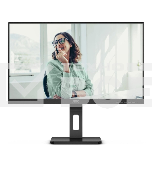 Монитор 27' AOC Q27P3CV IPS 2560x1440, 75 Гц, 4 мс, 16:9, 350 кд/м², 2xHDMI 1.4, DisplayPort 1.2, USB-концентратор (4x USB 3.0), 2.5 Gigabit Ethernet, встроенные динамики, черный