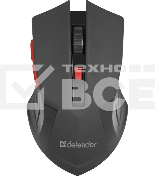 Мышь беспроводная Defender Accura MM-275 красный, 1600 dpi, радиоканал, USB, кнопки - 6