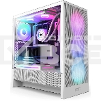 Компьютерный корпус без блока питания NZXT H5 Flow RGb, Midi-Tower, TG, 4x120мм RGb, 1xUSB-A 3.2 + 1xUSB-C 3.2, E-ATX, ATX, mATX, mITX белый, фото 1