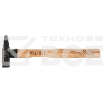 Молоток слесарный Denzel 200 г, кованый квадратный боек, буковая рукоятка, фото7