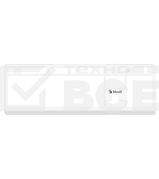 Клавиатура проводная A4Tech Bloody B810RC USB белый/черный