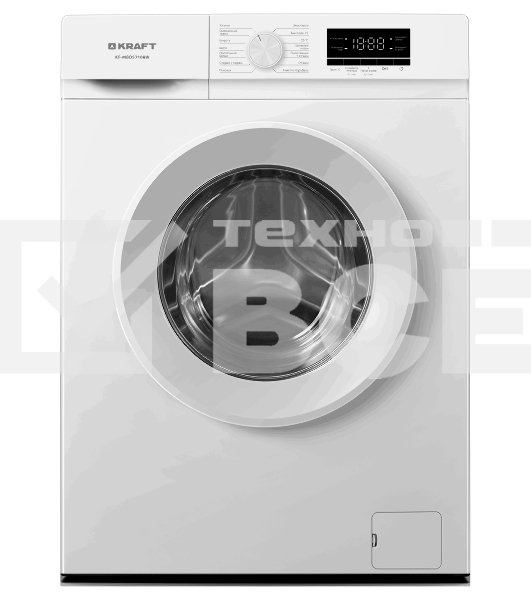 Стиральная машина KRAFT KF-MBDS7108W белый, загрузка фронтальная 7 кг, 1000 об/мин, класс: А+++