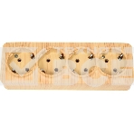 Розетка 4-м TOKOV ELECTRIC ОП Frea 16А IP20 250В с заземл. АБС-пластик сосна, фото2