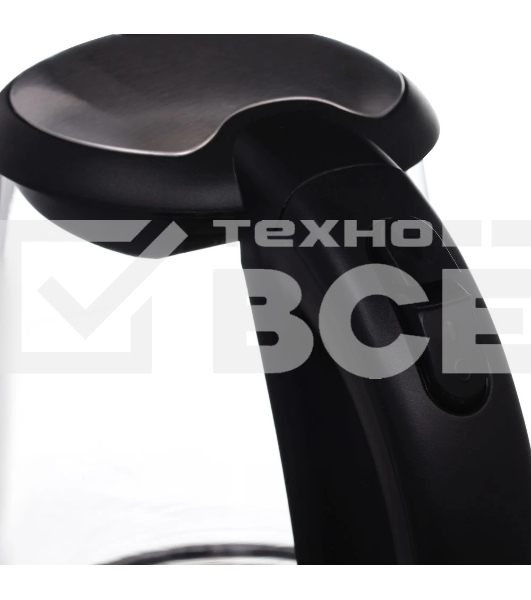 Чайник электрический Hyundai HYK-G2030 1.7 л, 2200 Вт, черный (корпус: стекло)