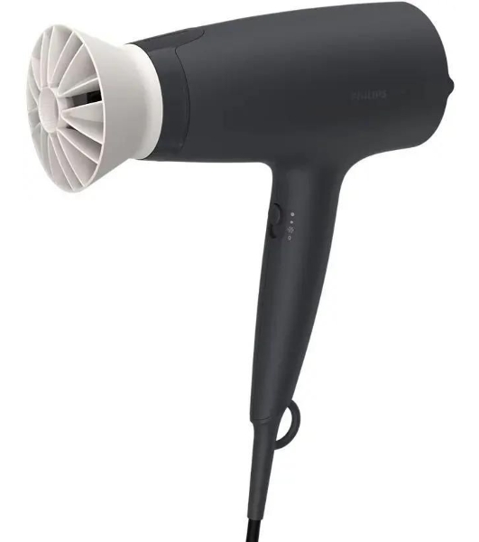 Фен Philips BHD302/30 черный, 1600 Вт, ионизация