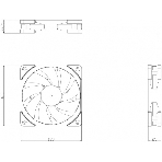 Кулер для корпуса Thermalright TL-C12RW-S V2 Reverse (120x120x25mm, 4-pin PWM, ARGB, 58CFM, 25.6dBA, 1500RPM, White), фото2