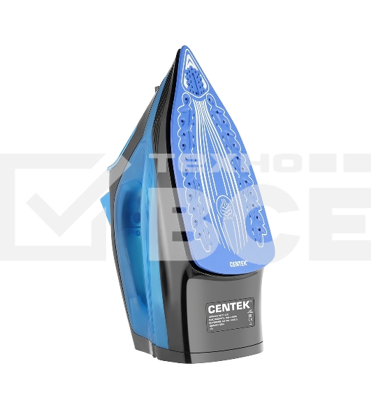 Утюг Centek CT-2351 синий, 2200 Вт, 35 г/мин, 130 г/мин, 300 мл