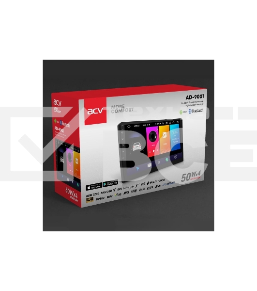 Автомагнитола ACV AD-9001 DSP, 2 DIN, 9', Android 13, Bluetooth, USB Type-A, AUX, GPS, 4G, CarPlay