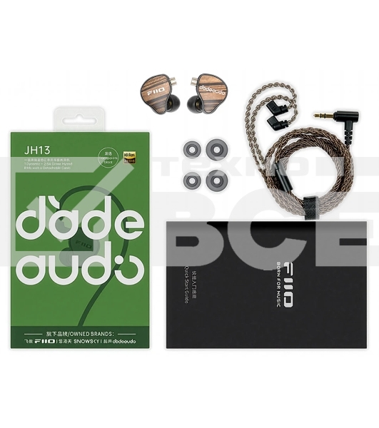 Проводные наушники FiiO FH13 черный, внутриканальные, Jack 3.5/4.4 мм