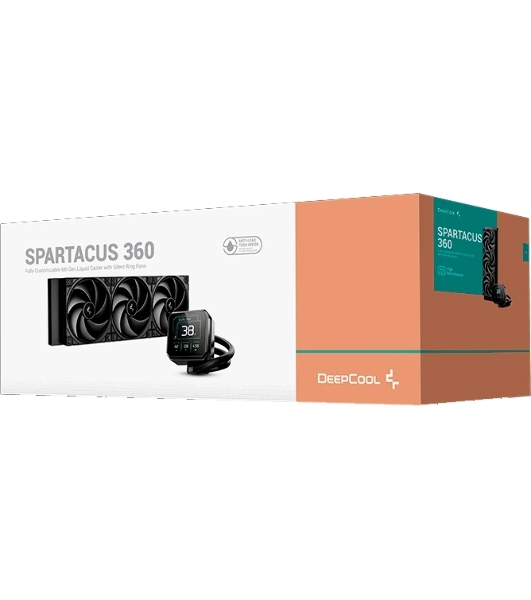 Система водяного охлаждения Deepcool Spartacus 360 ARGB Soc-AM5/AM4/1200/1700/1851 черный 4-pin 32.23dB Al LCD 2073gr Ret (R-SPT360-BKDSMP-G-1)
