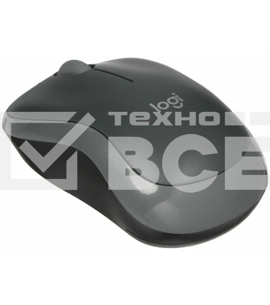 Мышь беспроводная Logitech M186 черный/серый, 1000 dpi, радиоканал, USB, кнопки - 3