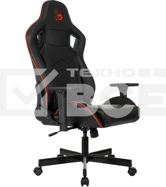 Кресло игровое A4Tech Bloody GC-840 черный, сиденье черный, эко.кожа, с подголов. крестов. металл черный, пластик черный