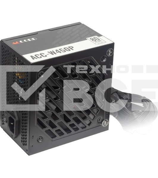Блок питания Accord  ACC-W450P, 450Вт, 80 PLUS WHITE, 120мм, черный