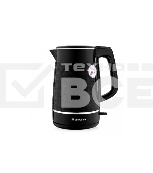 Чайник электрический BRAYER BR1019, 2200 Вт, 1,7 л, покрытие Cool Touch , VNQ by STRIX, автоотключ