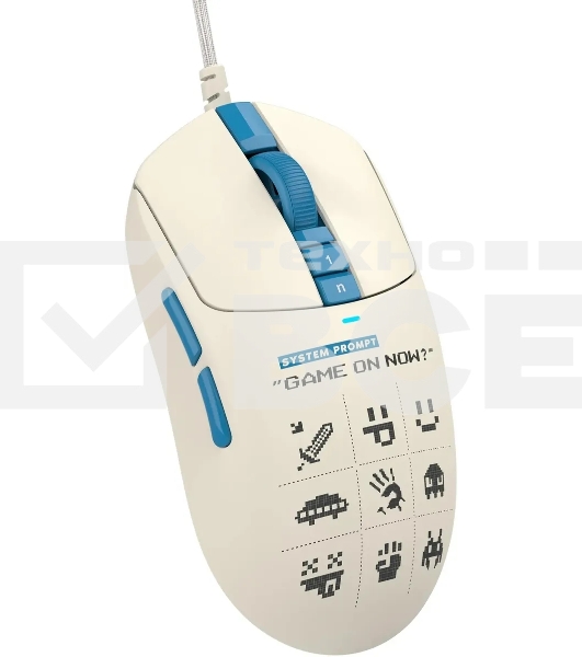 Мышь проводная A4Tech Bloody W72 Ultra Pixels Blue рисунок/бежевый/голубой, 20000 dpi, USB, кнопки - 7