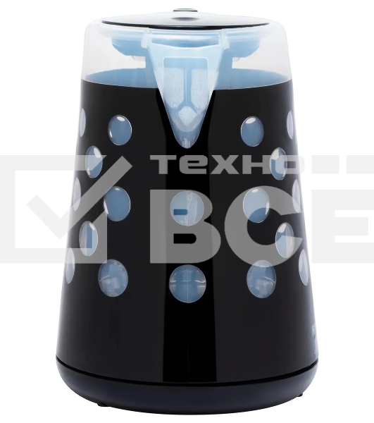 Чайник электрический Hyundai HYK-G2012 1.7л. 2200Вт черный/прозрачный (корпус: пластик)