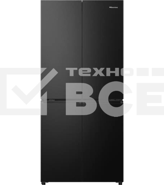 Холодильник Hisense RQ5P470SAF1 трехкамерный, черный, 331/199, морозилка снизу, Total No Frost, Side-by-Side