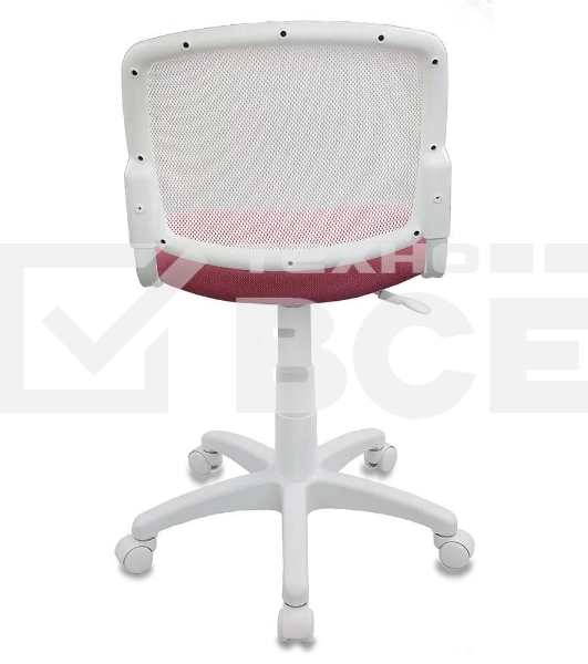 Кресло детское Бюрократ CH-W296NX/26-31 TW-15 белый, спинка сетка, сиденье розовый 26-31