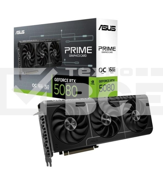 Видеокарта ASUS PRIME-RTX5080-O16G, 16Gb GDDR7, 256 bit, DisplayPort, HDMI, GPU 2655 MHz 90YV0LX0-M0NA00