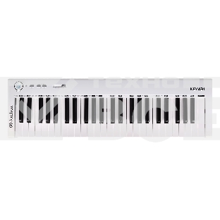 Клавиатура MIDI [AX-1973W] Axelvox [KEY49j White] 4-октавная (49 клавиш) динамическая USB, 3 кнопки, джойстик (Pitch Bend и Modulation), 1 программируемый фейдер, вход Sustain педали, выключатель питания, питание от USB. Цвет белый.