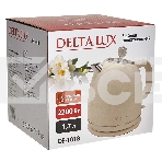 Чайник электрический Delta LUX DE-1018 (1,7 л. металл/пластик) белый, фото2