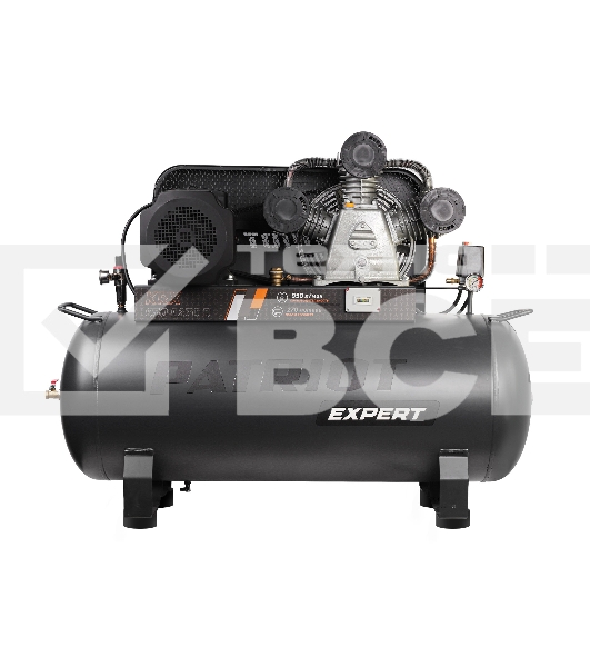 Компрессор PATRIOT KRX 950 L270 D, поршневой, ременной, масляный, 950 л/мин, 270 л, 10 бар, 5.5 кВт, 400 В