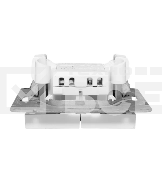 Механизм выключателя EKF UP1-SWW-20 двухклавишный, белый Эпика