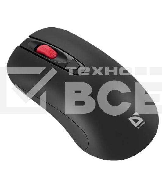 Мышь беспроводная Defender Nexus MS-195 черный, 1600 dpi, радиоканал, USB, кнопки - 4